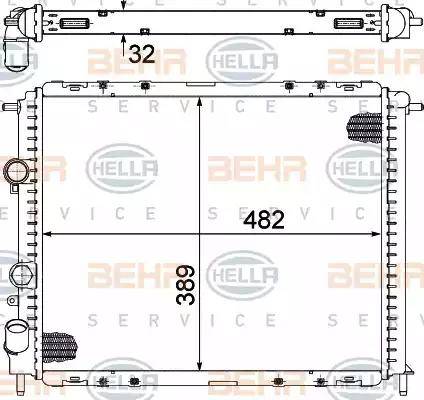 HELLA 8MK 376 717-791 - Radiators, Motora dzesēšanas sistēma ps1.lv