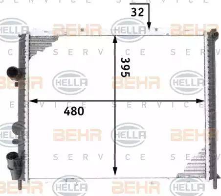 HELLA 8MK 376 717-761 - Radiators, Motora dzesēšanas sistēma ps1.lv