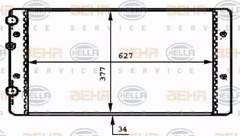 HELLA 8MK 376 717-721 - Radiators, Motora dzesēšanas sistēma ps1.lv