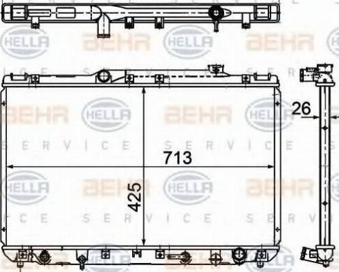 HELLA 8MK 376 781-501 - Radiators, Motora dzesēšanas sistēma ps1.lv