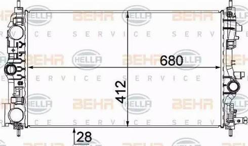 HELLA 8MK 376 787-541 - Radiators, Motora dzesēšanas sistēma ps1.lv