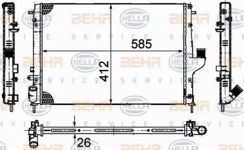 HELLA 8MK 376 787-651 - Radiators, Motora dzesēšanas sistēma ps1.lv