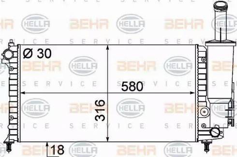 HELLA 8MK 376 787-091 - Radiators, Motora dzesēšanas sistēma ps1.lv