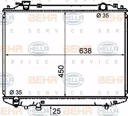 HELLA 8MK 376 787-101 - Radiators, Motora dzesēšanas sistēma ps1.lv