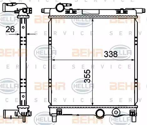 HELLA 8MK 376 735-021 - Radiators, Motora dzesēšanas sistēma ps1.lv