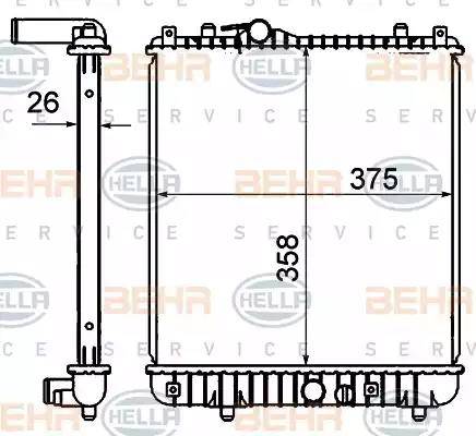 HELLA 8MK 376 735-071 - Radiators, Motora dzesēšanas sistēma ps1.lv