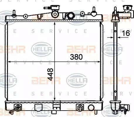 HELLA 8MK 376 735-121 - Radiators, Motora dzesēšanas sistēma ps1.lv