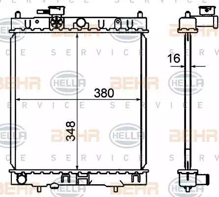 HELLA 8MK 376 735-171 - Radiators, Motora dzesēšanas sistēma ps1.lv