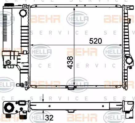 HELLA 8MK 376 735-351 - Radiators, Motora dzesēšanas sistēma ps1.lv