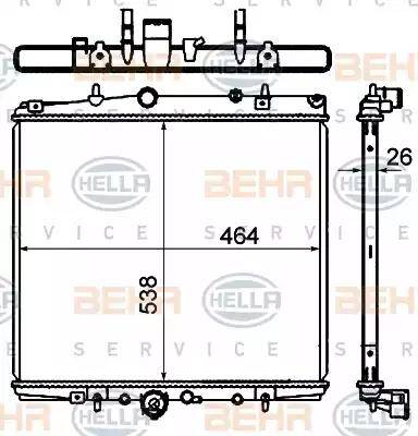 HELLA 8MK 376 735-311 - Radiators, Motora dzesēšanas sistēma ps1.lv