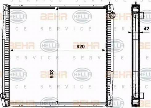 HELLA 8MK 376 737-041 - Radiators, Motora dzesēšanas sistēma ps1.lv