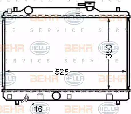 HELLA 8MK 376 724-581 - Radiators, Motora dzesēšanas sistēma ps1.lv