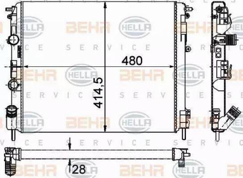 HELLA 8MK 376 726-731 - Radiators, Motora dzesēšanas sistēma ps1.lv