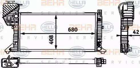 HELLA 8MK 376 721-444 - Radiators, Motora dzesēšanas sistēma ps1.lv