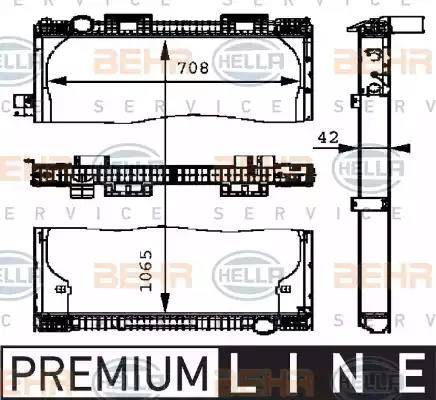 HELLA 8MK 376 721-461 - Radiators, Motora dzesēšanas sistēma ps1.lv