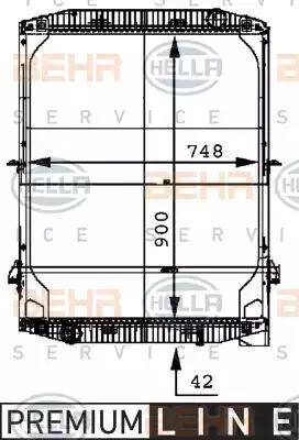 HELLA 8MK 376 721-581 - Radiators, Motora dzesēšanas sistēma ps1.lv