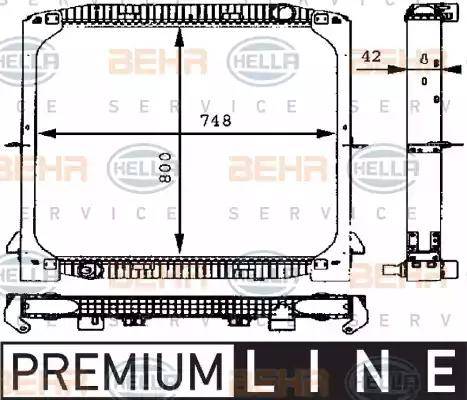 HELLA 8MK 376 721-571 - Radiators, Motora dzesēšanas sistēma ps1.lv