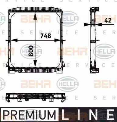 HELLA 8MK 376 721-611 - Radiators, Motora dzesēšanas sistēma ps1.lv