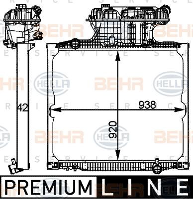 HELLA 8MK 376 721-685 - Radiators, Motora dzesēšanas sistēma ps1.lv