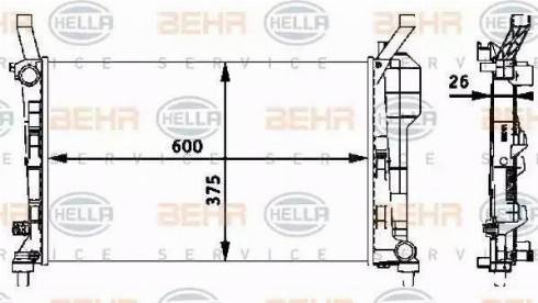 HELLA 8MK 376 721-021 - Radiators, Motora dzesēšanas sistēma ps1.lv