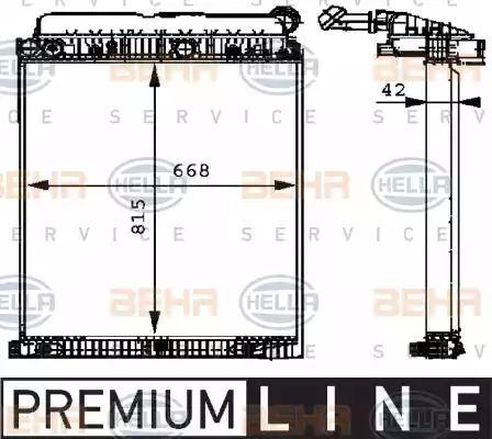 HELLA 8MK 376 721-261 - Radiators, Motora dzesēšanas sistēma ps1.lv