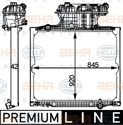 HELLA 8MK 376 728-665 - Radiators, Motora dzesēšanas sistēma ps1.lv