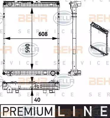 HELLA 8MK 376 728-671 - Radiators, Motora dzesēšanas sistēma ps1.lv