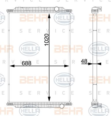 HELLA 8MK 376 728-714 - Radiators, Motora dzesēšanas sistēma ps1.lv