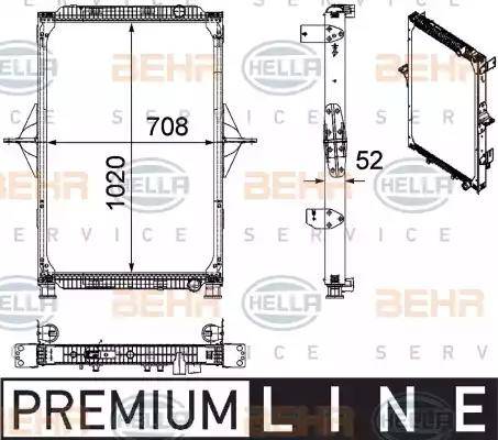 HELLA 8MK 376 728-711 - Radiators, Motora dzesēšanas sistēma ps1.lv