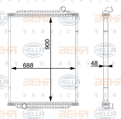 HELLA 8MK 376 722-064 - Radiators, Motora dzesēšanas sistēma ps1.lv