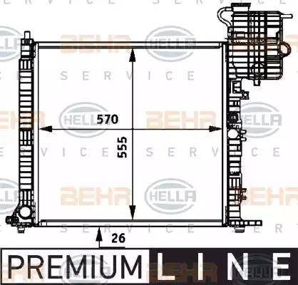 HELLA 8MK 376 722-031 - Radiators, Motora dzesēšanas sistēma ps1.lv