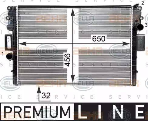 HELLA 8MK 376 774-421 - Radiators, Motora dzesēšanas sistēma ps1.lv