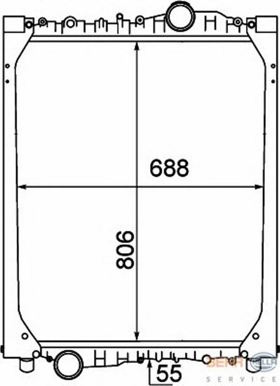 HELLA 8MK 376 774-521 - Radiators, Motora dzesēšanas sistēma ps1.lv