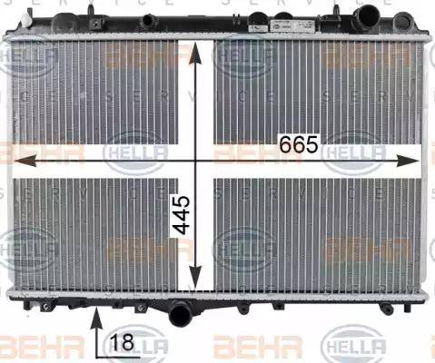 HELLA 8MK 376 774-131 - Radiators, Motora dzesēšanas sistēma ps1.lv