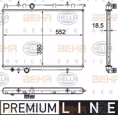 HELLA 8MK 376 771-501 - Radiators, Motora dzesēšanas sistēma ps1.lv