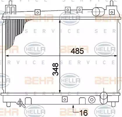 HELLA 8MK 376 773-481 - Radiators, Motora dzesēšanas sistēma ps1.lv