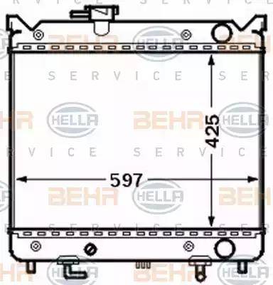 HELLA 8MK 376 773-001 - Radiators, Motora dzesēšanas sistēma ps1.lv