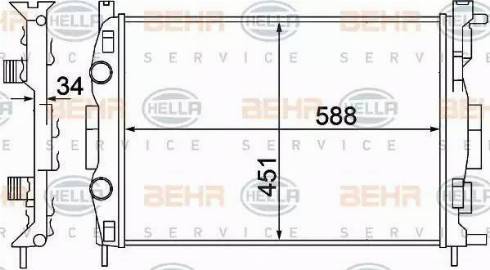 HELLA 8MK 376 772-041 - Radiators, Motora dzesēšanas sistēma ps1.lv