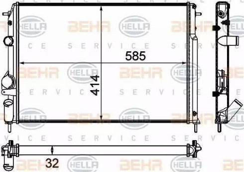 HELLA 8MK 376 772-011 - Radiators, Motora dzesēšanas sistēma ps1.lv