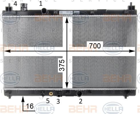 HELLA 8MK 376 777-431 - Radiators, Motora dzesēšanas sistēma ps1.lv