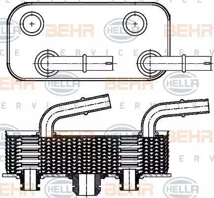 HELLA 8MO 376 790-791 - Eļļas radiators, Automātiskā pārnesumkārba ps1.lv