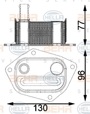 HELLA 8MO 376 797-141 - Eļļas radiators, Motoreļļa ps1.lv