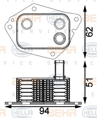 HELLA 8MO 376 797-151 - Eļļas radiators, Motoreļļa ps1.lv