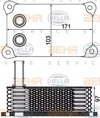 HELLA 8MO 376 797-161 - Eļļas radiators, Motoreļļa ps1.lv