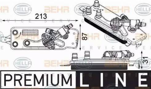 HELLA 8MO 376 749-001 - Eļļas radiators, Automātiskā pārnesumkārba ps1.lv