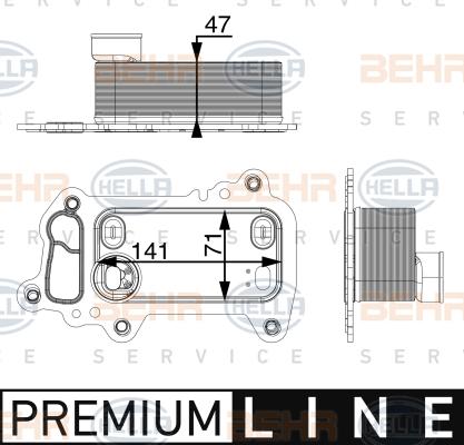 HELLA 8MO 376 747-421 - Eļļas radiators, Motoreļļa ps1.lv