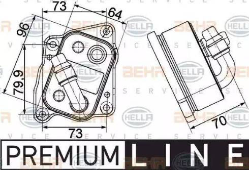 HELLA 8MO 376 755-491 - Eļļas radiators, Motoreļļa ps1.lv