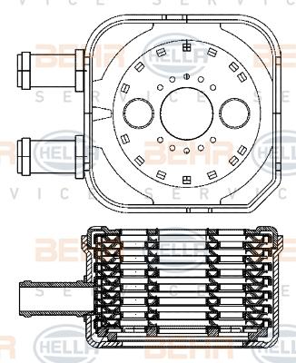 HELLA 8MO 376 701-474 - Eļļas radiators, Motoreļļa ps1.lv