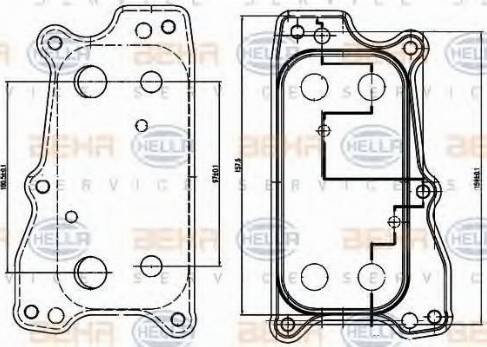 HELLA 8MO 376 714-811 - Eļļas radiators, Motoreļļa ps1.lv