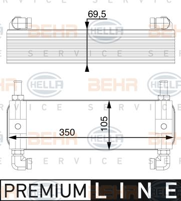 HELLA 8MO 376 715-865 - Eļļas radiators, Automātiskā pārnesumkārba ps1.lv